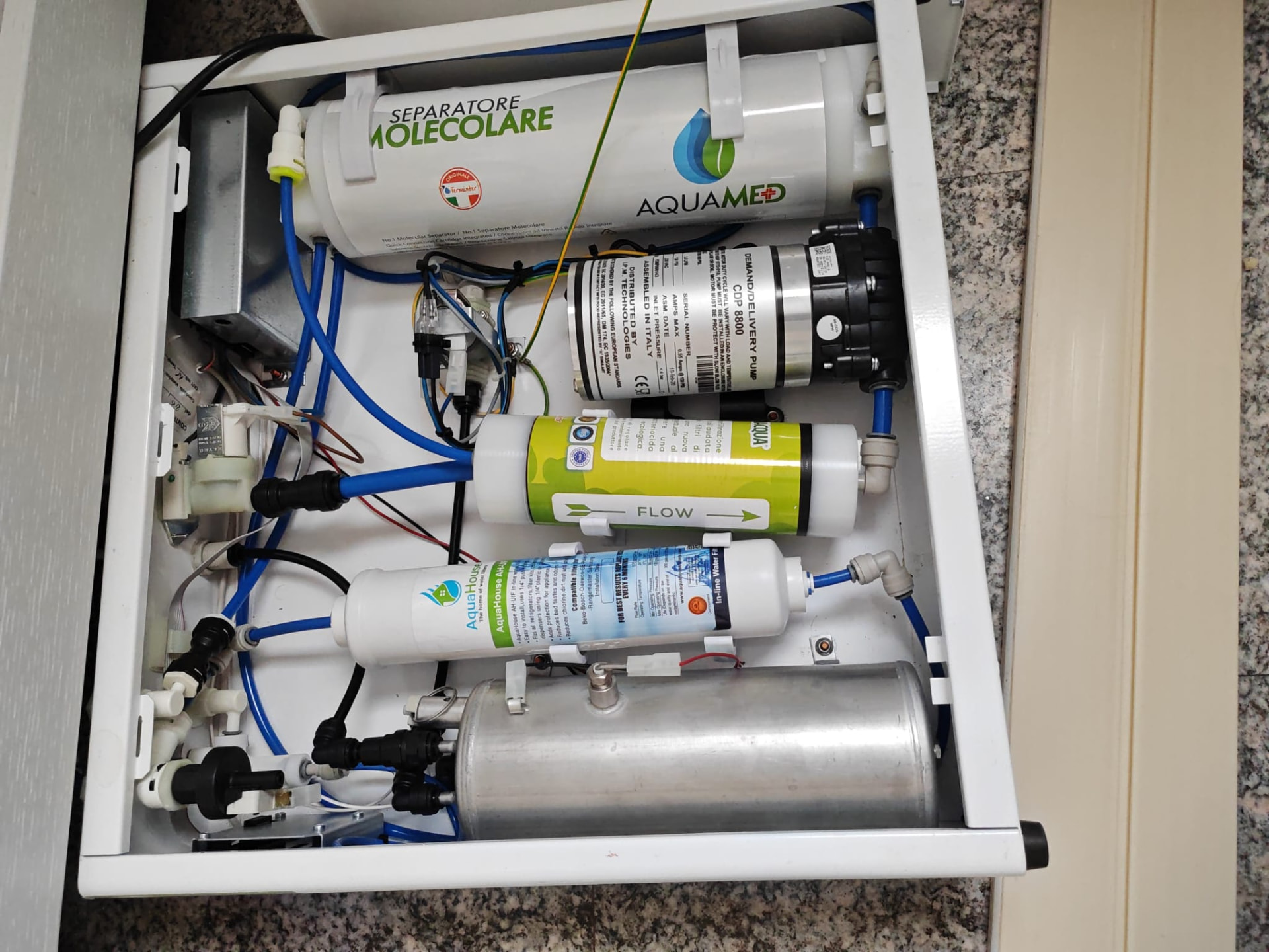 Depuratore a cassetto con separatore molecolare